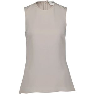 Ami Paris, Dames, Tops, Beige, Maat: 2XS Viscose,