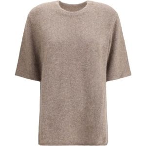 Loulou Studio, Dames, Truien, Beige, Maat: M Wol,