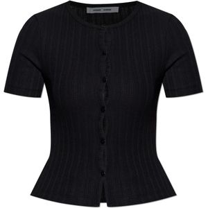 Samsøe Samsøe, Dames, Blouses & Shirts, Zwart, Maat: XS Katoen,