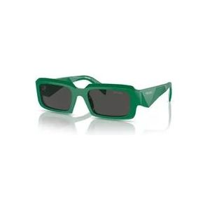 Prada Elegante zonnebril voor vrouwen , Green , Dames , Maat: 54 MM