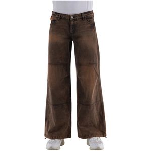 Aries, Heren, Jeans, Bruin, Maat: W30 Katoen,