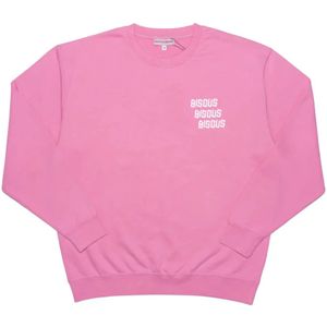 Bisous Skateboards, Heren, Sweatshirts & Hoodies, Roze, Maat: L Katoen,