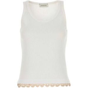 Magda Butrym, Dames, Tops, Wit, Maat: 2XS Katoen,