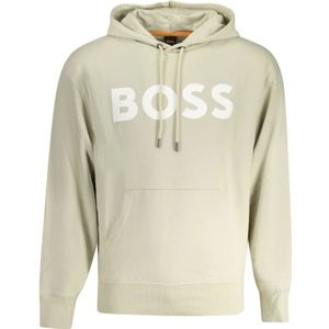 Hugo, Heren, Sweatshirts & Hoodies, Beige, Maat: M Katoen,