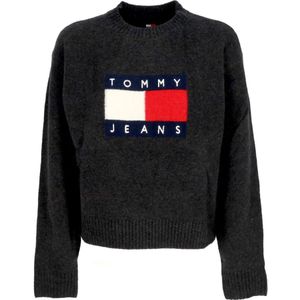 Tommy Hilfiger, Dames, Truien, Zwart, Maat: 2XS Wol,