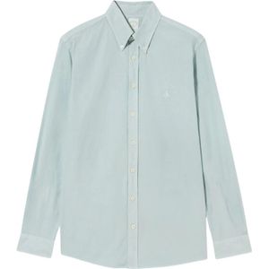 Brooks Brothers, Heren, Overhemden, Groen, Maat: M Katoen,
