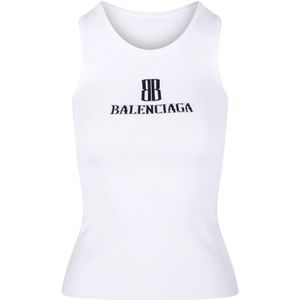 Balenciaga, Dames, Tops, Wit, Maat: XS Viscose,