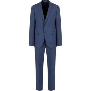 Emporio Armani, Heren, Pakken, Blauw, Maat: XL