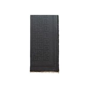 Balmain Monogram Sjaal , Black , Heren , Maat: ONE Size