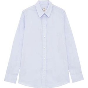 Ines de la Fressange Paris, Dames, Blouses & Shirts, Blauw, Maat: 2XS Katoen,