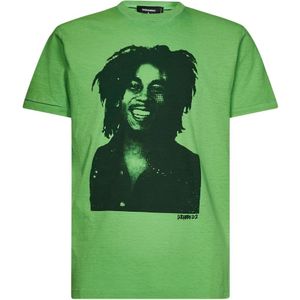 Dsquared2, Heren, Tops, Groen, Maat: XS Katoen,