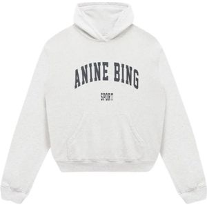 Anine Bing - Harvey Hoodie - Sweatshirt - Grijs - Dames - 100% Katoen