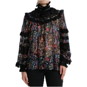 Dolce & Gabbana - TSH84233 - Blouse - Zwart - Floral Print
