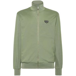 Philipp Plein, Heren, Sweatshirts & Hoodies, Groen, Maat: S Katoen,