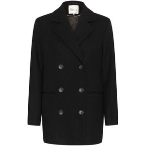 My Essential Wardrobe, Dames, Mantels, Zwart, Maat: XS Wol,