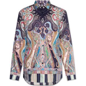 Etro, Heren, Overhemden, Veelkleurig, Maat: 2XL Katoen,