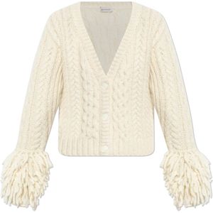 Moncler, Dames, Truien, Beige, Maat: XS Wol,