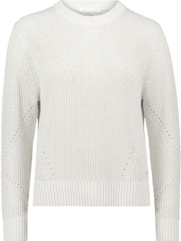 Betty & Co - Gebreide Trui - Beige - Dames - Met Lurex-draad