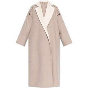 Max Mara, Dames, Mantels, Beige, Maat: XS Wol,