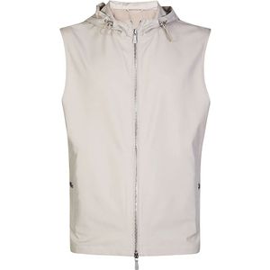 Eleventy, Heren, Jassen, Beige, Maat: S Zijde,