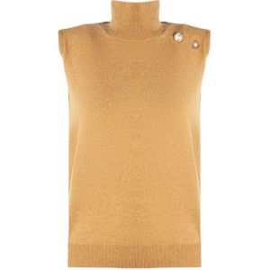 Alberta Ferretti, Dames, Truien, Bruin, Maat: M Kasjmier,