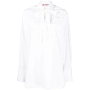Valentino, Dames, Blouses & Shirts, Wit, Maat: S Zijde,