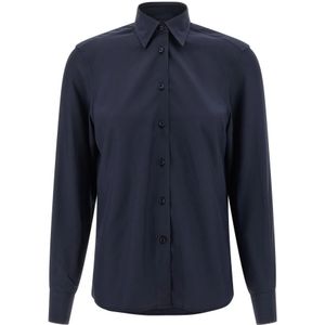 Brioni, Dames, Blouses & Shirts, Blauw, Maat: L