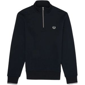 Fred Perry, Heren, Sweatshirts & Hoodies, Blauw, Maat: 2XL Katoen,