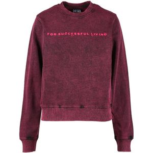 Diesel, Dames, Sweatshirts & Hoodies, Rood, Maat: S Katoen,