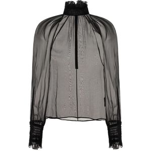 Dolce & Gabbana, Dames, Blouses & Shirts, Zwart, Maat: S Zijde,
