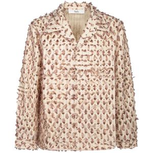 Séfr, Heren, Overhemden, Beige, Maat: XS Katoen,