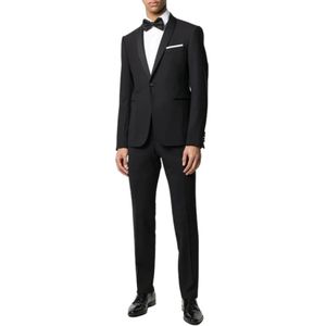 Emporio Armani, Heren, Pakken, Zwart, Maat: S Zijde,