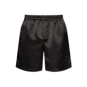 Balmain Satijnen shorts , Black , Heren , Maat: L