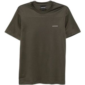 Emporio Armani, Heren, Tops, Bruin, Maat: 2XL Katoen,