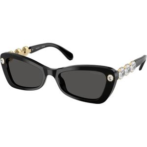 Swarovski - SK6033 - Zonnebril - Zwart - Kunststof