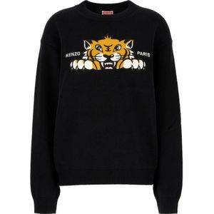 Kenzo, Heren, Truien, Zwart, Maat: S Katoen,