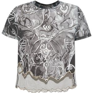 Diesel, Dames, Tops, Grijs, Maat: L