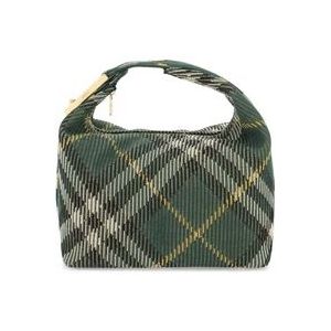 Burberry Ruitpatroon Medium Peg Tas , Green , Dames , Maat: ONE Size