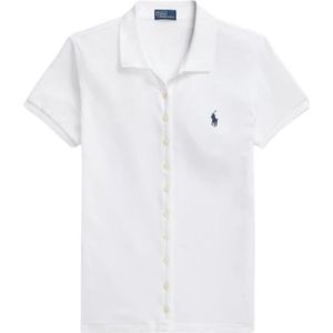 Polo Ralph Lauren, Dames, Blouses & Shirts, Wit, Maat: XS Katoen,