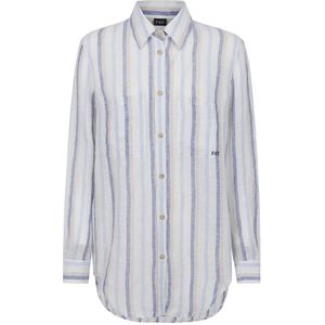 Fay, Dames, Blouses & Shirts, Blauw, Maat: M Katoen,