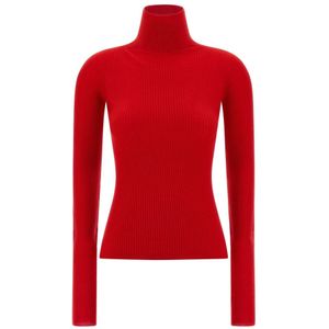 Sportmax, Dames, Truien, Rood, Maat: XS Wol,