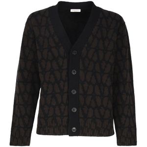 Valentino Garavani, Heren, Truien, Bruin, Maat: S Katoen,