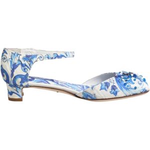 Dolce & Gabbana, Dames, Schoenen, Blauw, Maat: 36 EU Katoen,