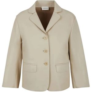 P.a.r.o.s.h., Dames, Jassen, Beige, Maat: M Leer,