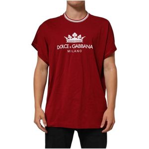 Dolce & Gabbana, Heren, Tops, Rood, Maat: 3XL Katoen,