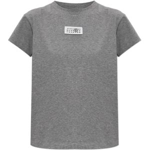 MM6 Maison Margiela, Dames, Tops, Grijs, Maat: L Katoen,