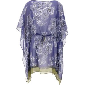 Etro, Dames, Jassen, Blauw, Maat: ONE Size Leer,
