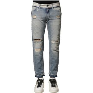 Dolce & Gabbana, Heren, Jeans, Blauw, Maat: XS Denim,