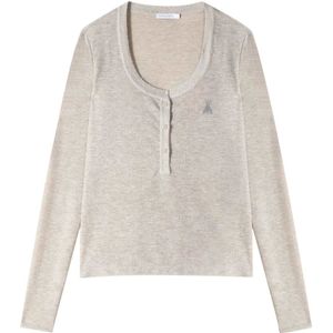 Patrizia Pepe, Dames, Truien, Beige, Maat: XS Viscose,