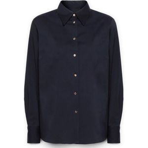 Elena Mirò, Dames, Blouses & Shirts, Blauw, Maat: 4XL